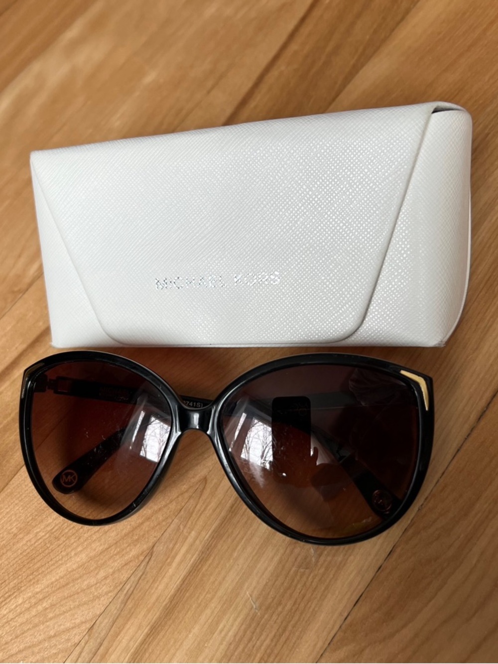Michael Kors Black Frame Sunglasses with Brown Gradient Lenses